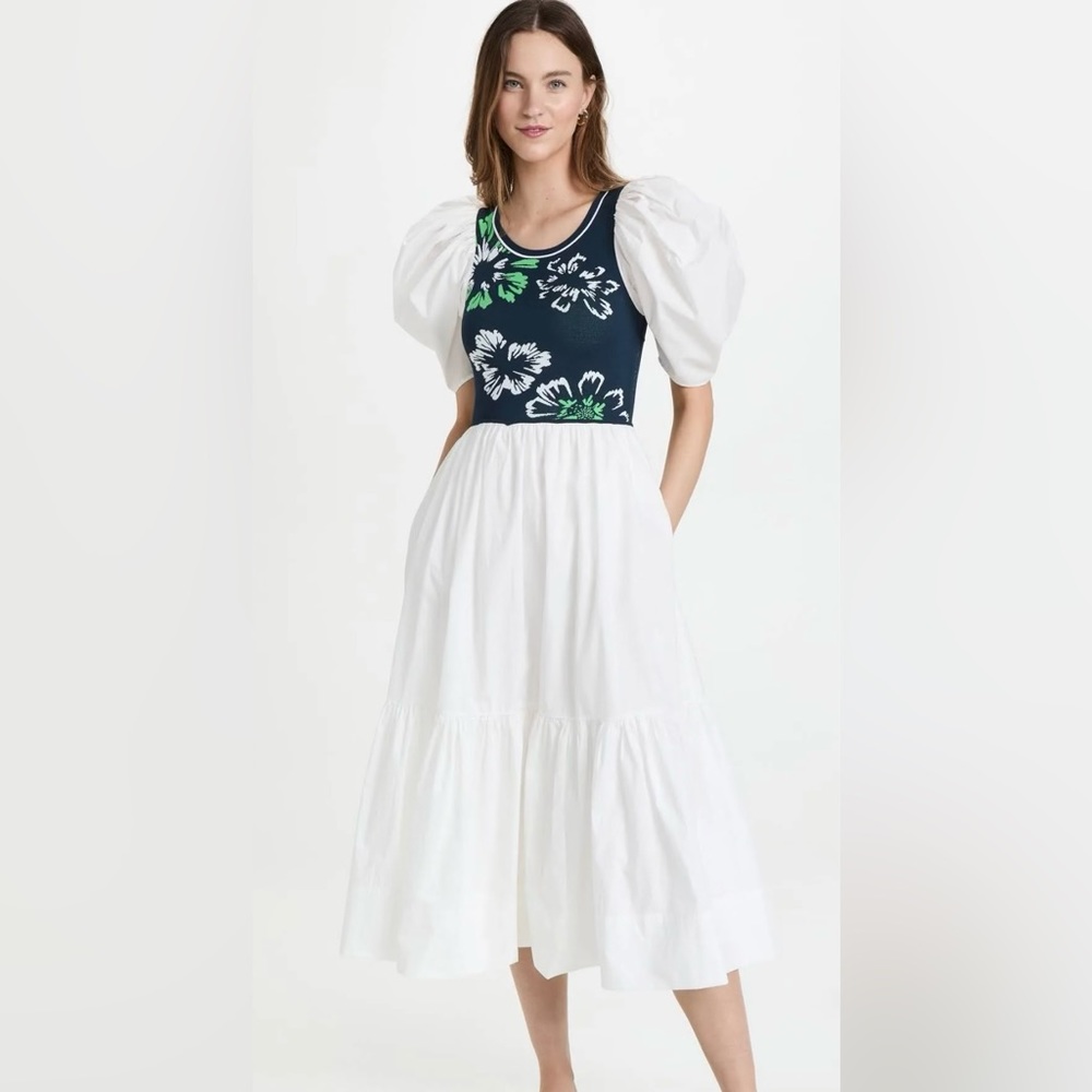 Tanya Taylor Naomi Embroidered Floral Dress